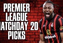 Premier League Matchday 20 Picks