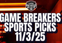 Game Breakers Sports Picks – 11/3/25