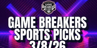 Game Breakers Sports Picks – 3/8/26