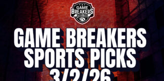 Game Breakers Sports Picks – 3/2/26