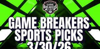 Game Breakers Sports Picks – 3/30/26