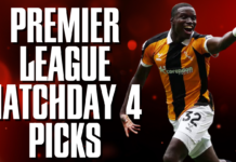 Premier League Matchday 4 Picks